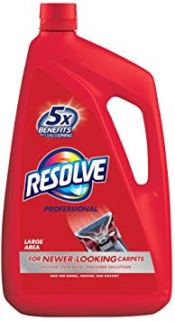 Resolve Professional Steam Carpet Cleaner Solution Shampoo, 96oz, 2X Concentrate, Safe for Bissell, Hoover & Rug Doctor