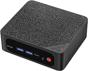 Beelink SER5 Mini PC with AMD Ryzen 7 5800H(8C/16T, up to 4.4GHz) Pre-in W11 Pro Mini Computer, 32GB DDR4 1TB NVMe SSD, 4K HD Triple Display HDMI/Type-C, BT 5.2