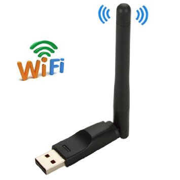 Idealco 150M 2.4G Wireless USB 2dBi 802.11 b/g/n Antenna WiFi Adapter WiFi Dongle Network LAN Card For Desktop/PC/Laptop Windows XP/Vista/7/8/10 Android 5.1 Mac OS Linux