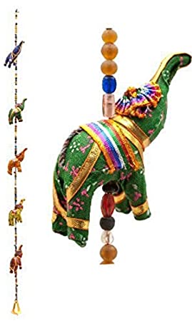 Indian Traditional Five Elephant Hanging Layer Door Hanging, Wall Hanging, Decorative Hanging