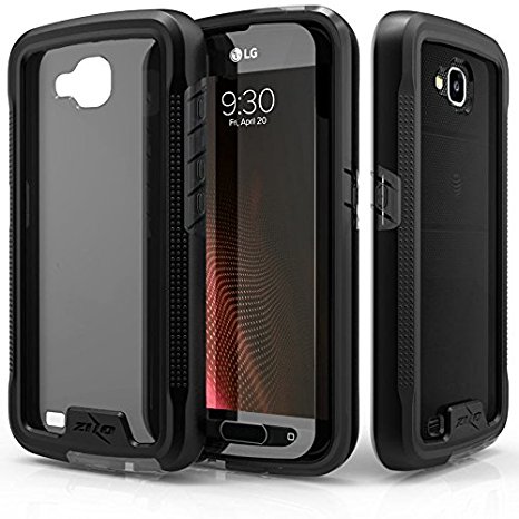 LG X Venture Case, Zizo [ION Series] with FREE [Glass Screen Protector] Transparent Clear [Military Grade Drop Tested] - LG X Calibur LV9