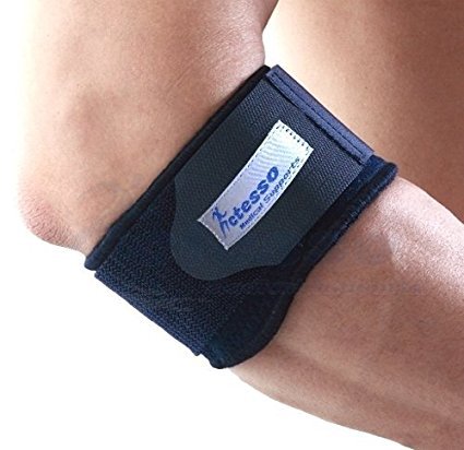 Actesso Tennis Elbow Support Strap - Reduces pain from Tennis or Golfers Elbow (Medial and Lateral Epicondylitis)- BLUE