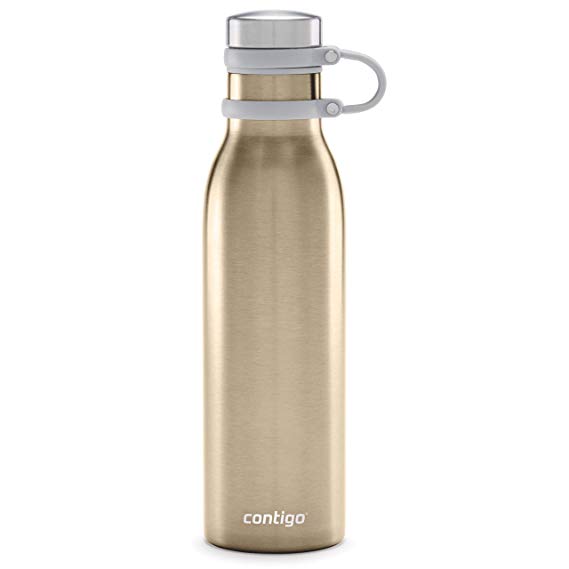 Contigo 2061147 Couture THERMALOCK Vacuum-Insulated Stainless Steel Water Bottle, 20oz, Chardonay Transparent