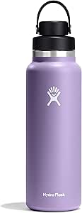 HYDRO FLASK Wide Mouth Chug Cap vacuum insulated stainless steel water bottle with leakproof closeable lid for cold water drinks, sports, travel, car and school