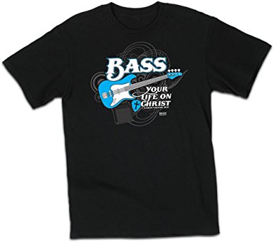 Christian Guitar T-Shirt Bass Your Life Design