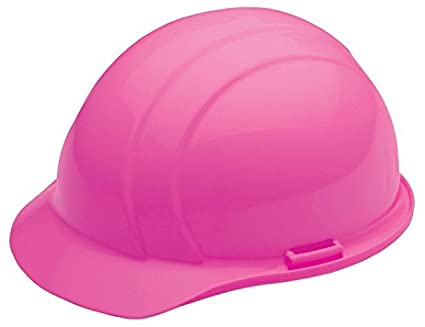 ERB 19769 Americana Cap Style Hard Hat with Slide Lock, Flourscent Pink