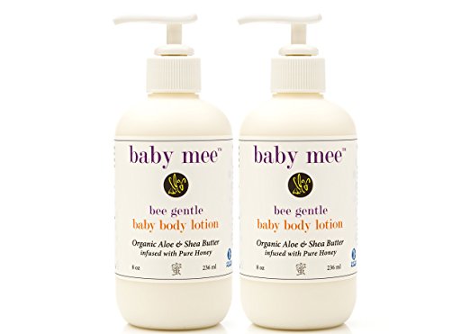 Baby & Kids Moisturizing Lotion - Organic Aloe, Shea Butter, & Natural Honey For Soothing & Calming for Eczema, Dry Sensitive Skin, Rashes - Cruelty, Paraben, Fragrance Free - For Boys Girls 2 Pack