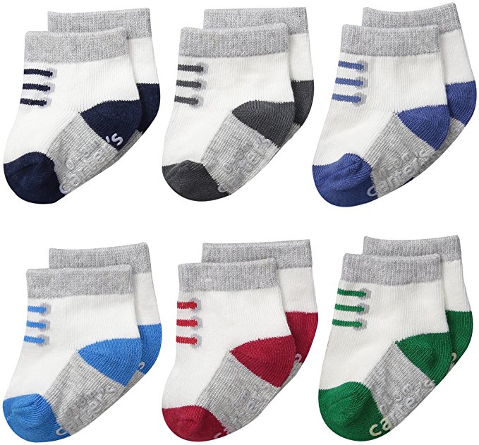 Carter's Baby-Boys Newborn Sneaker Socks (Pack of 6)