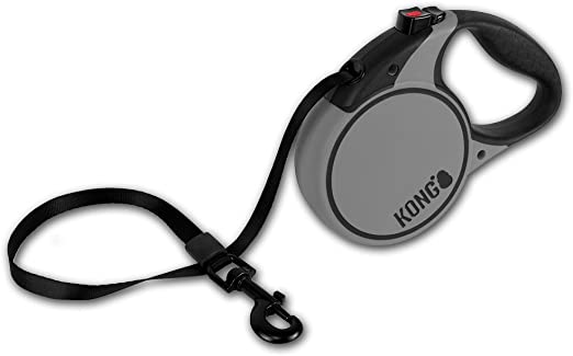 Kong Terrain Retractable Dog Leash, Medium, Black, 5m Tape