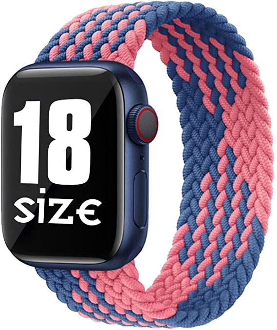 GBPOOT Sport Watch Bands Compatible With Braided Solo Loop Apple Watch Band 38mm 40mm 42mm 44mm,Soft Stretchy Braided Wristband for Iwatch Series 1/2/3/4/5/6/SE