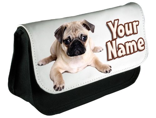 Personalised Pug Puppy Pencil / Make Up Case