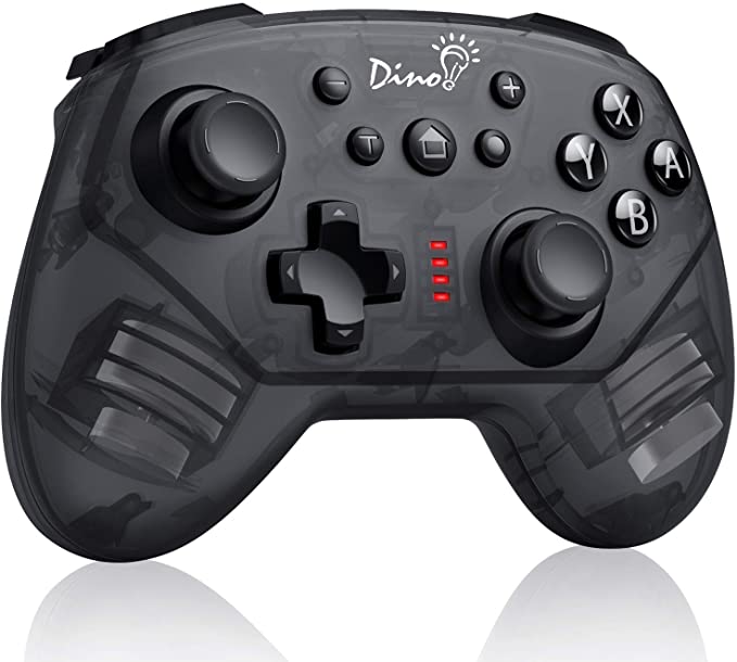 DinoFire Wireless Switch Controller for Nintendo Switch/Lite, Switch Remote Pro Controller Gamepads with Turbo Motion Control and Vibration, Switch Pro Controller for Nintendo Switch Console, Black