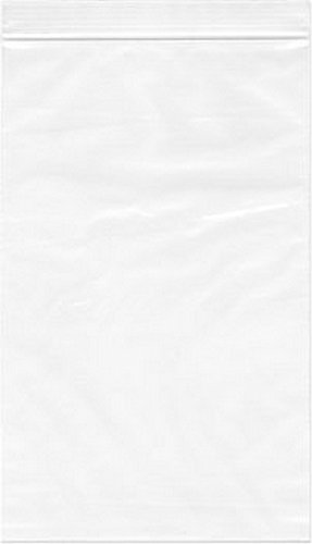 Plymor 2 Mil Clear Zipper Reclosable Storage Bags, 5" x 8", Case of 1000