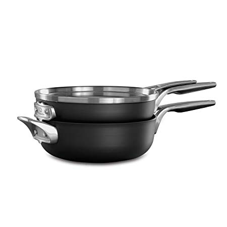 Calphalon 2010653 Premier Space Saving 3-Piece Cookware Set, Black