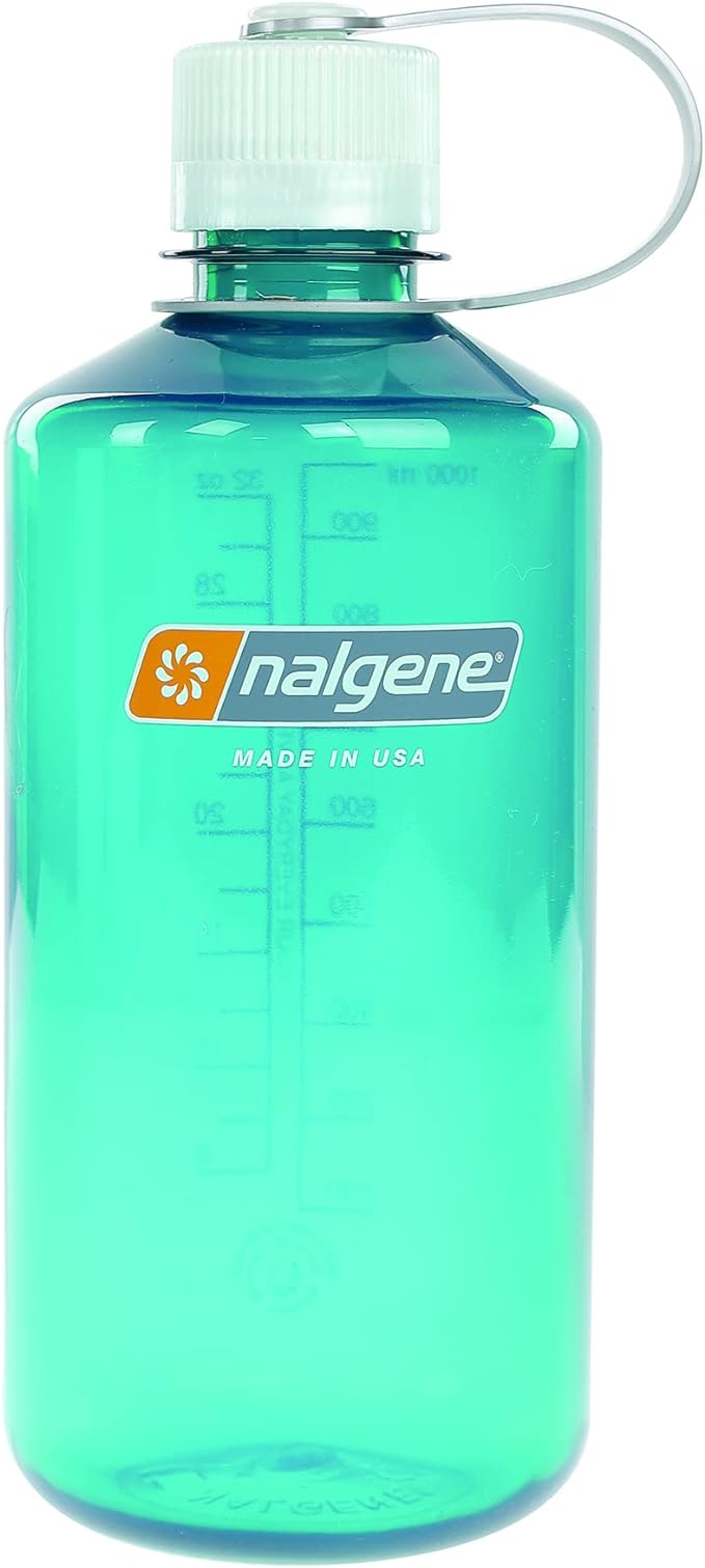 Nalgene Sustain Tritan BPA-Free Water Bottle Made with Material Derived From 50% Plastic Waste, 32 OZ, Narrow Mouth, Trout