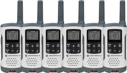 Motorola Solutions T260 6-pack, 25 mile range, NOAA, Vox, White