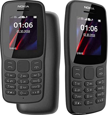 Nokia 106 Dual Sim 2018 Dark Grey With LED Torch - FM Radio - Big Button Phone