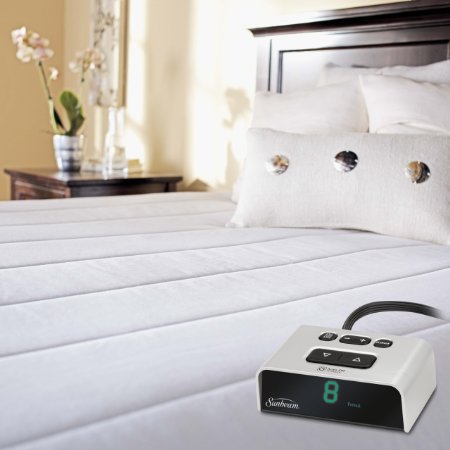 Sunbeam Vertical Quilted Heated Mattress Pad with ComfortTech Controller, Full