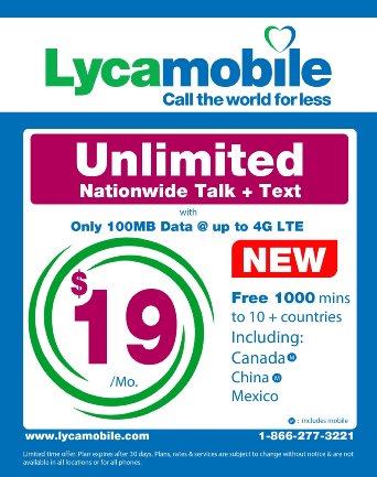 Lycamobile Plus USA Prepaid Sim Card Now Works with T-mobile and Unlocked GSM Handsets