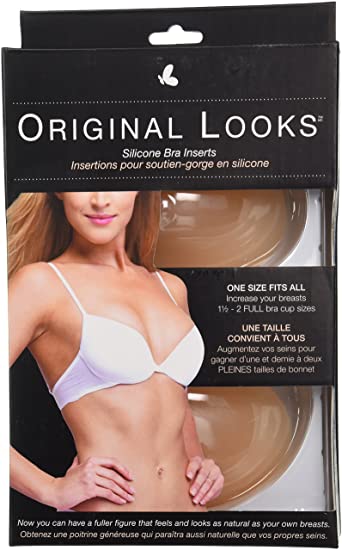 Original Looks Silicone Bra Inserts and Enhancers, One Size Fits All
