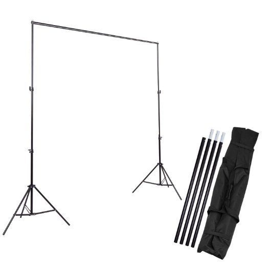 Esddi Background Stand Photography Photo Video Studio 10Ft Adjustable Muslin Backdrop Support System Kit with Crossbar & Carry Bag