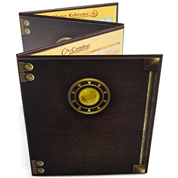 The Master's Tome 4-Panel Customizable GM Screen with Free Inserts by Stratagem (Brown)