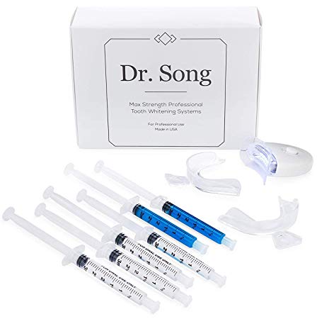 Dr Song Teeth Whitening Kit 35% Carbamide Peroxide 4 Syringes with Light, Hismile