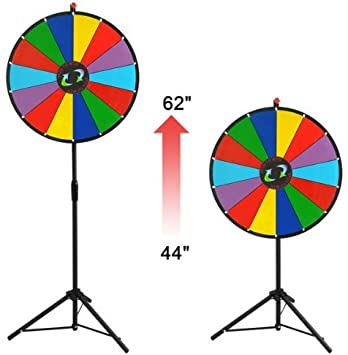 24" Color Dry Erase Prize Wheel 14 Slot with Tripod