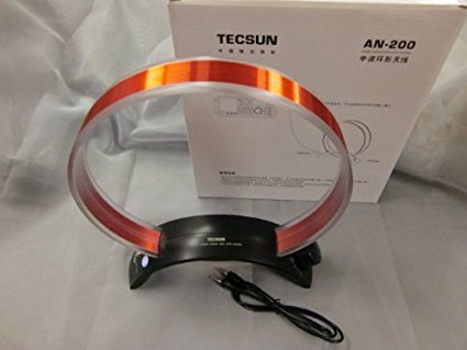 Tecsun AN-200 AM/MW Rotatable Tuneable Loop Gain Radio Antenna(No Battery Needed)