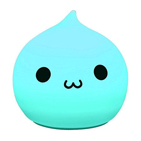 Umiwe Rechargeable Waterdrop Silicone Night Light for Kids Baby Children Toddler Infant Tap Control Multicolor Nursery Cute Lamp