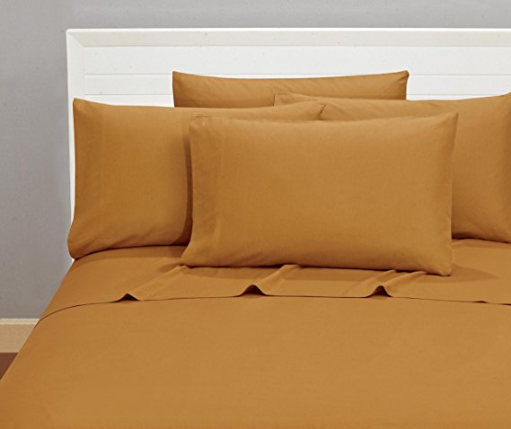 Bellerose Microfiber Sheets Quality Bedding 1800 Series 6 Piece Classic Soft Bed Linens Deep Pocket Fitted Sheet, Bonus 4 Pillow Cases, Add A Elegant Touch To Your Bedroom - Caliornia King, Taupe