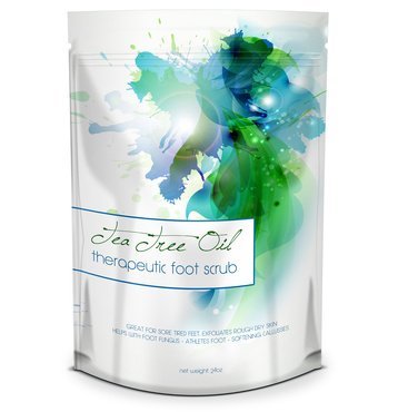Tea Tree Oil Foot Scrub - 24oz - Helps Treat Nail Fungus , Athletes Foot & Stubborn Foot Odor (1)