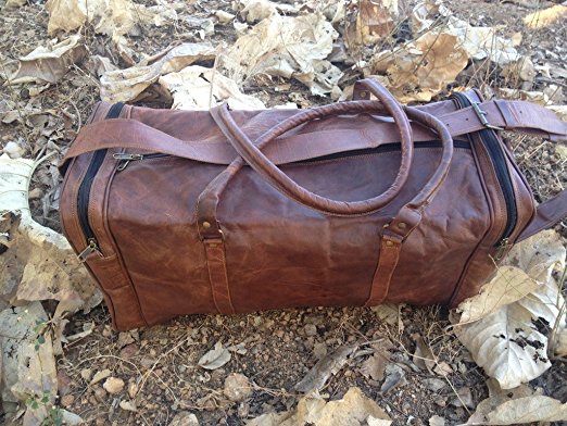 Handmadecraft Vintage Genuine Leather Handmade Vintage Duffel Luggage Travel Bag Duffel Gym Bag Yogo Bag Travelling Bag