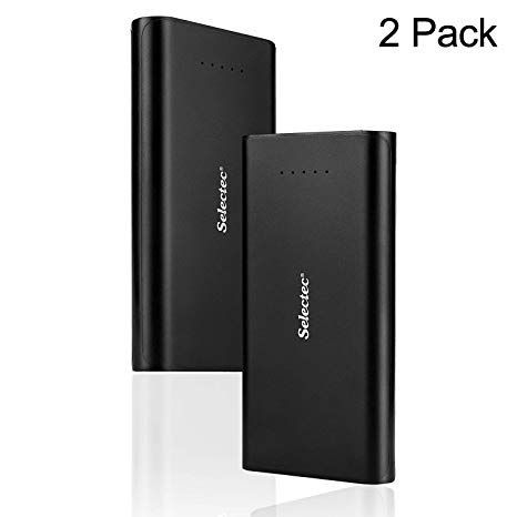 Power Bank Selectec 2 Pack 24000mAh Portable Charger External Backup Battery Pack for iPhone X/8/8 Plus, Samsung S9 S8 S7, HTC, Nexus More Smartphones