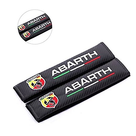 Amooca ABARTH Embroidered Seat Belt Shoulder Cushion Cover Pad