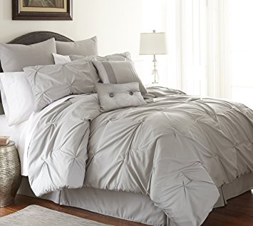 Ella 8-piece Embellished Comforter Set King Platinum