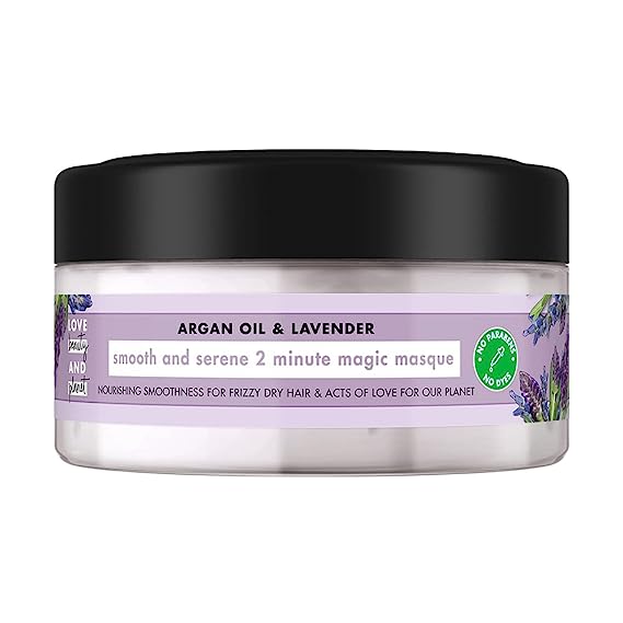 Love Beauty & Planet Argan Oil & Lavender Hair Mask for dry & frizzy hair, | Paraben Free, 200ml