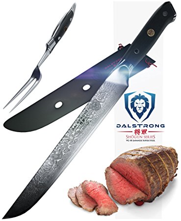 DALSTRONG Carving Knife & Fork Set - Shogun Series -9" - Vg10 - Sheath