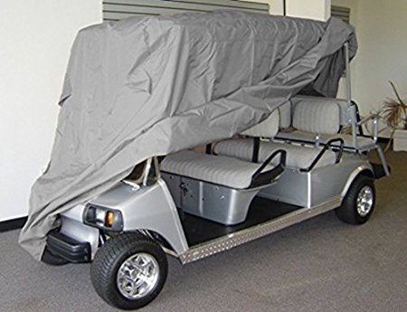 Deluxe 6 Passengers Golf Cart Cover (Grey or Taupe), Fits E Z GO, Club Car, Yamaha model