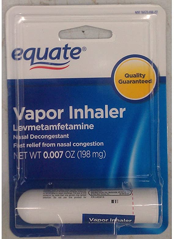 Levmetamfetamine Vapor Inhaler Nasal Decongestant by Equate