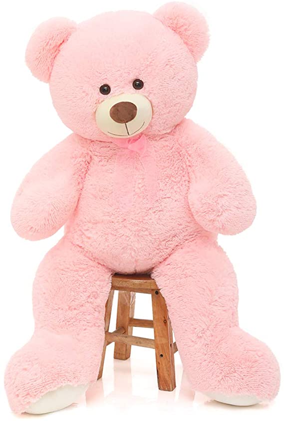 CYBIL HOME Giant Teddy Bear Soft Plush Bear Stuffed Animal for Girlfriend Kids,Pink,35 Inches