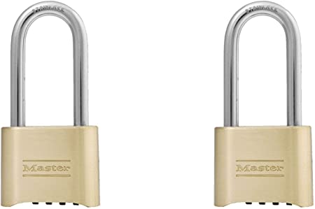 Master Lock 175DLH Set Your Own Combination Padlock 2-1/4 in. Shackle Brass Finish Pack of 2