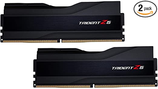 G.Skill Trident Z5 Series 32GB (2 x 16GB) 288-Pin SDRAM DDR5 5600 (PC5-44800) CL36-36-36-76 1.20V Dual Channel Desktop Memory Model F5-5600U3636C16GA2-TZ5K (Matte Black)