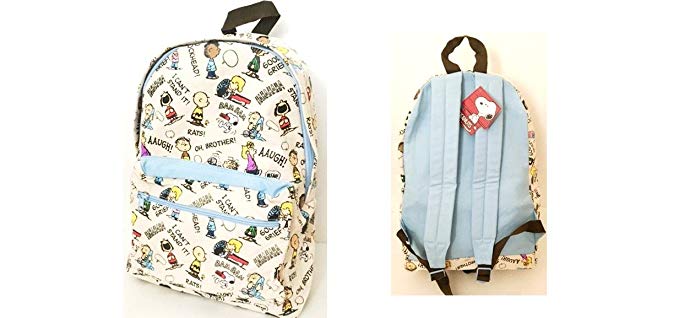 Peanuts Snoopy and Friend Canvas 17" Full Size Backpack