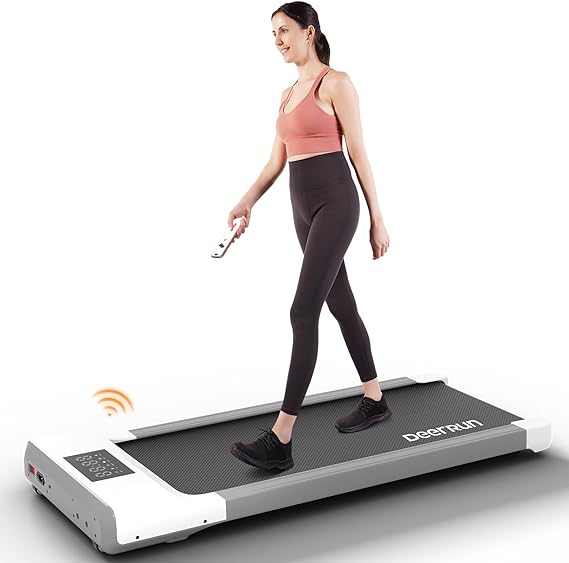 2024 Upgrade Walking Pad, Smart Under Desk Treadmill for Home, No-Assembly Treadmills, APP/Remote Control, LED Display, Walking Jogging Machine, 300 lbs Capacity