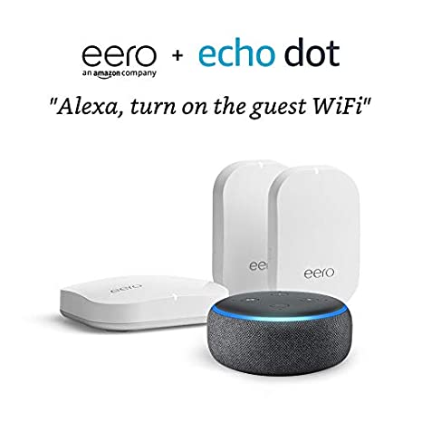 eero Pro mesh wifi system (1 eero Pro   2 eero Beacons) with Free Echo Dot