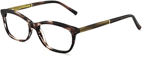 OCCI CHIARI Womens Anti-blue light Eyewear Frame Rectangle Stylish Non-Prescription Clear Eyeglasses (B-Black/Brown/Tortoise)