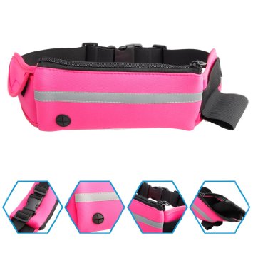Pulabecs Running Waist Pack , Runner Gear Bag , Belt , Adjustable Band Design For Man And Women Outdoors , Sporting , Hiking , Jogging , Treadmill Carrying Iphone 5/5S/5C/6/6plus