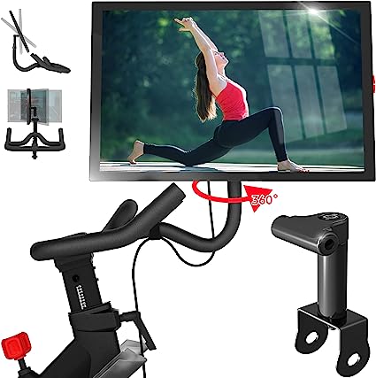 Crostice Swivel Arm Compatible with Peloton Bike,(Upgraded Modles) Pivot for Off-Bike Workout, 360° Movement Monitor Adjuster Accessories, Black or Red Swivel Mount