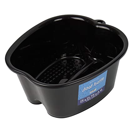 Mantello Foot Soaking Bath Basin - Large Foot Soaking Tub - Pedicure Foot Soak - Home Foot Spa (Gloss Black)